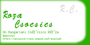 roza csocsics business card